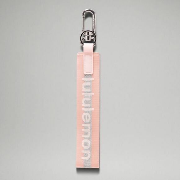 NEW Lululemon Never lost Keychain Wordmark Pink Silver Gold - Picture 3 of 7